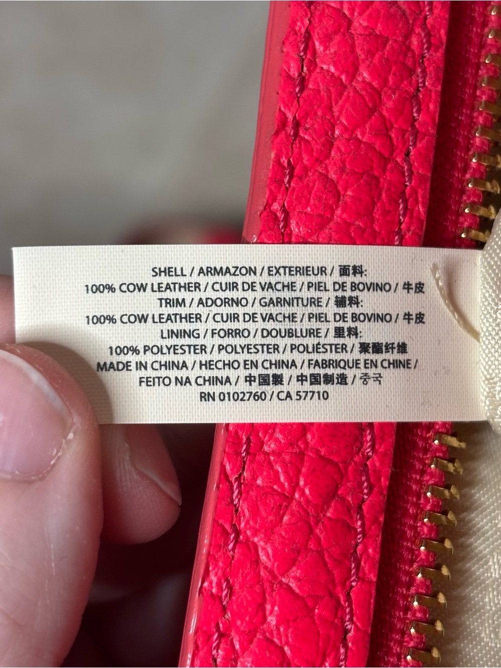 Kate Spade Grove Court Pink and Cream Leather Crossbody Bag Storybook lining - Picture 9 of 9